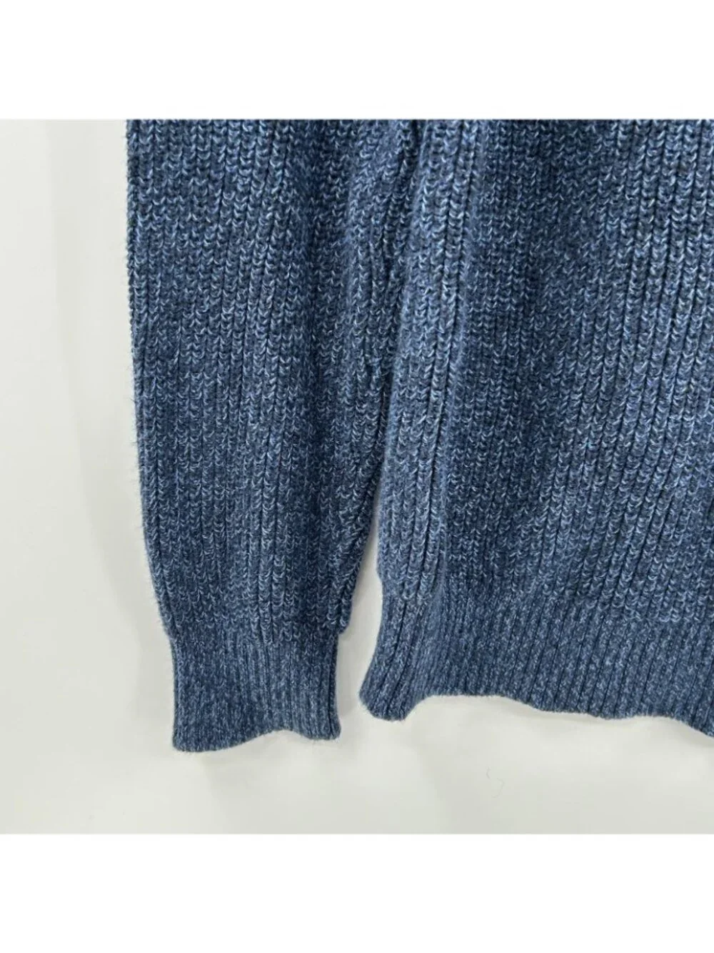 Faherty Sweater Men's Medium Blue Knit Crewneck Organic Cotton & Cashmere Blend